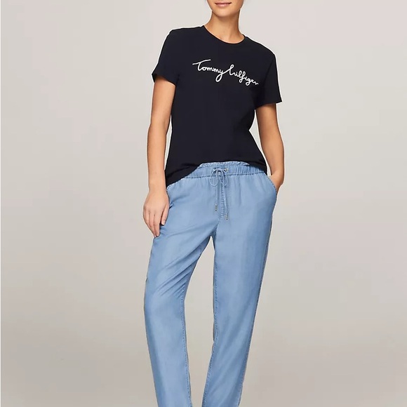 Tommy Hilfiger Denim - Tommy Hilfiger Women's Drawstring Sky Blue Jeans